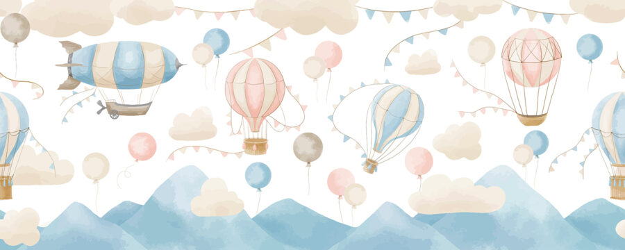Group of hot air balloons