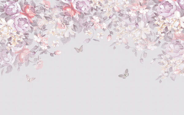 Floral pattern with butterflies Floral pattern with butterflies