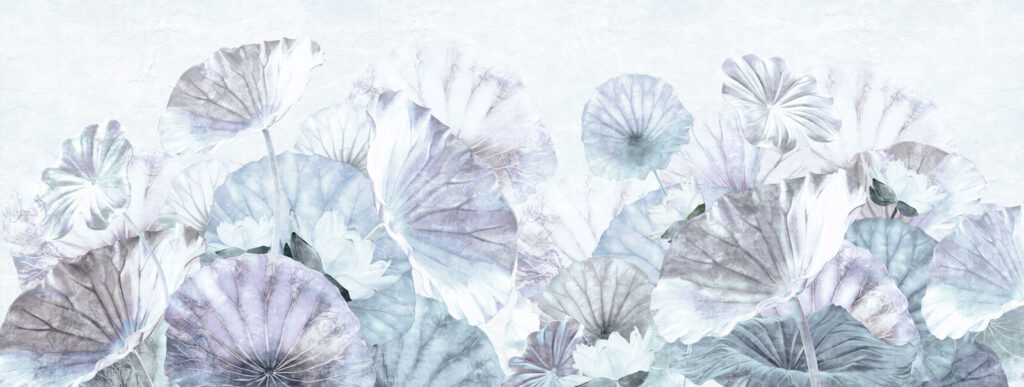 Delicate leaves in soft pastel hues. Delicate leaves in soft pastel hues.