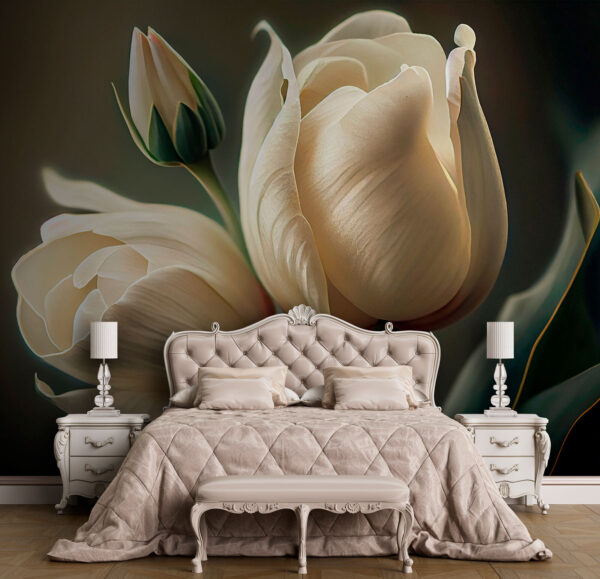 Wall murals Wall murals Delicate tulips in soft hues. (SKU: u94253)