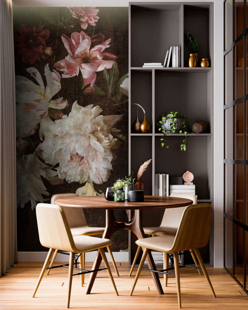 Classic floral arrangement on textured background Classic floral arrangement on textured background