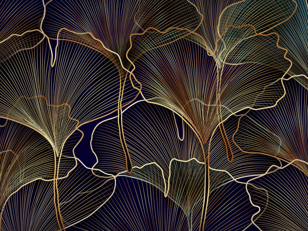 Elegant botanical line art design. Elegant botanical line art design.