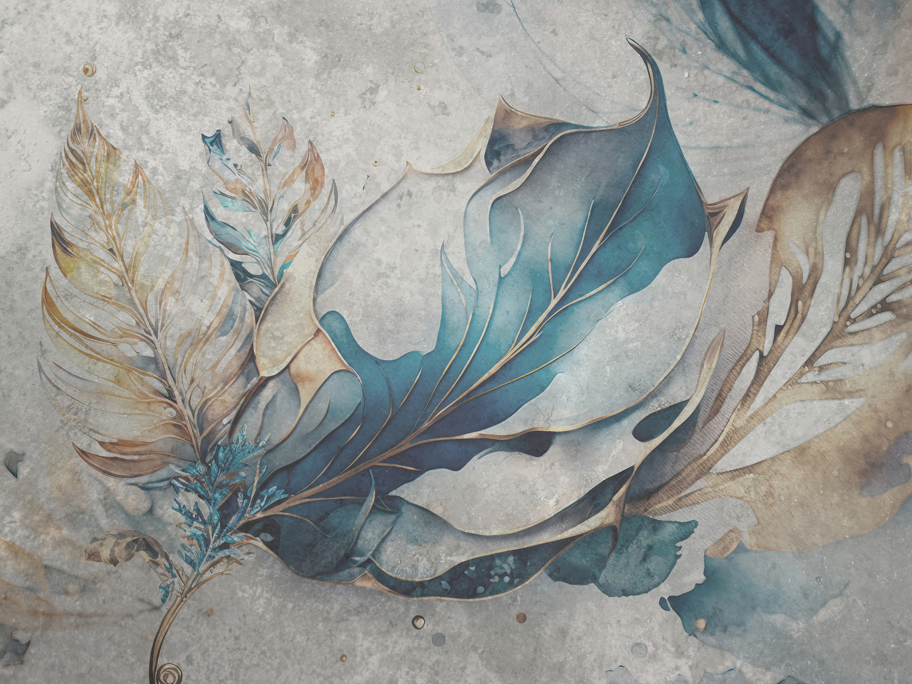 Elegant leaves in soft hues u93998p - Elegant leaves in soft hues