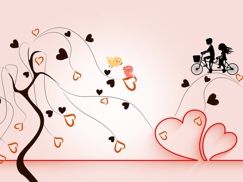 Tree with hearts and birds on it u93990p 1024x768 - Tree with hearts and birds on it - tegory