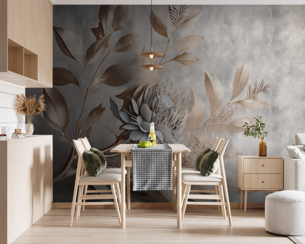 Elegant paper flowers and delicate leaves. Elegant paper flowers and delicate leaves.