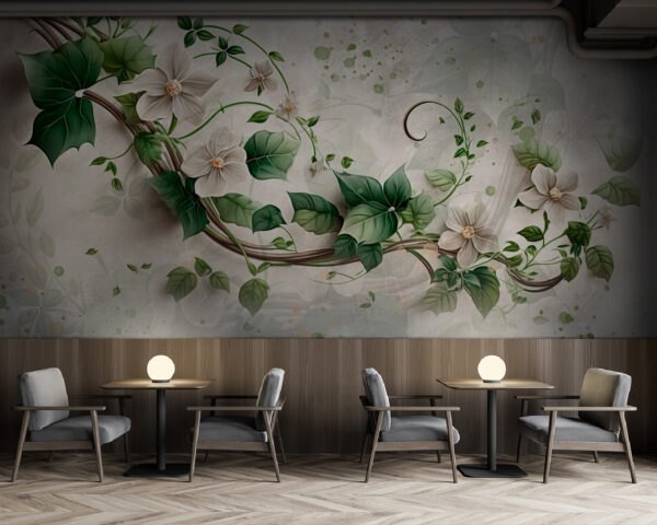 Painting of flowers and leaves u93923piz137m 600x480 - Painting of flowers and leaves - tegory