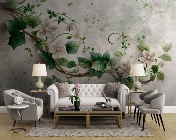 Painting of flowers and leaves u93923pig43 600x480 - Painting of flowers and leaves - tegory