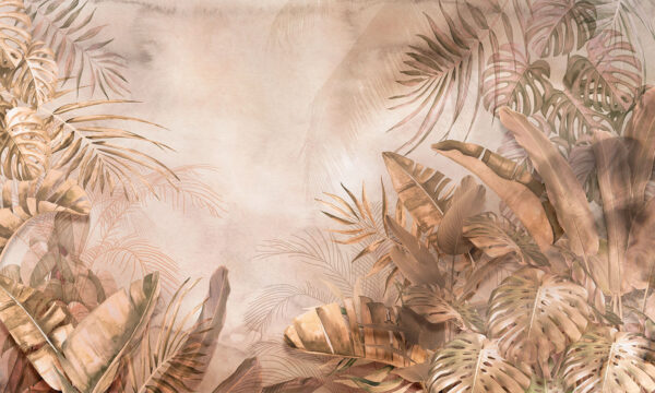 Tropical leaves in soft hues Tropical leaves in soft hues