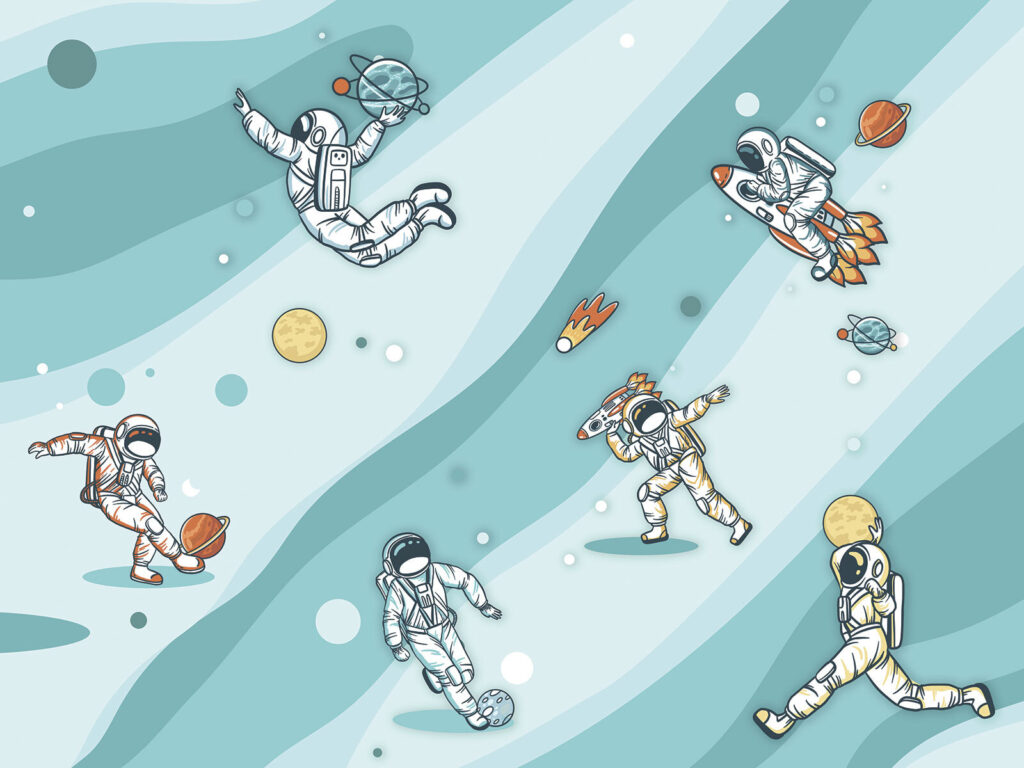 Group of astronauts in space u93758p 1024x768 - Group of astronauts in space - tegory