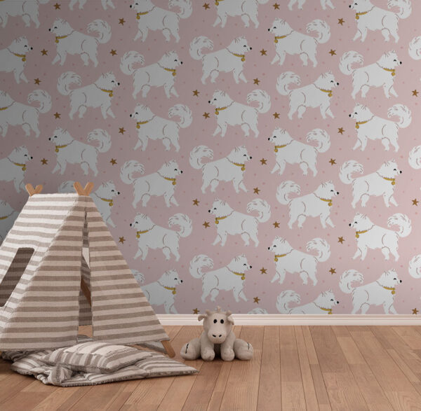 Pattern of white dogs Pattern of white dogs
