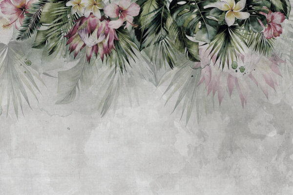 Painting of flowers and leaves Painting of flowers and leaves