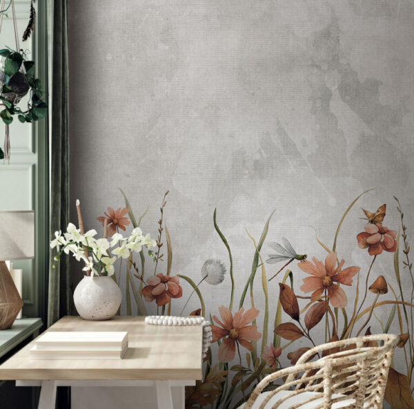 Painting of flowers and grass u93703piw1 600x592 - Painting of flowers and grass - tegory
