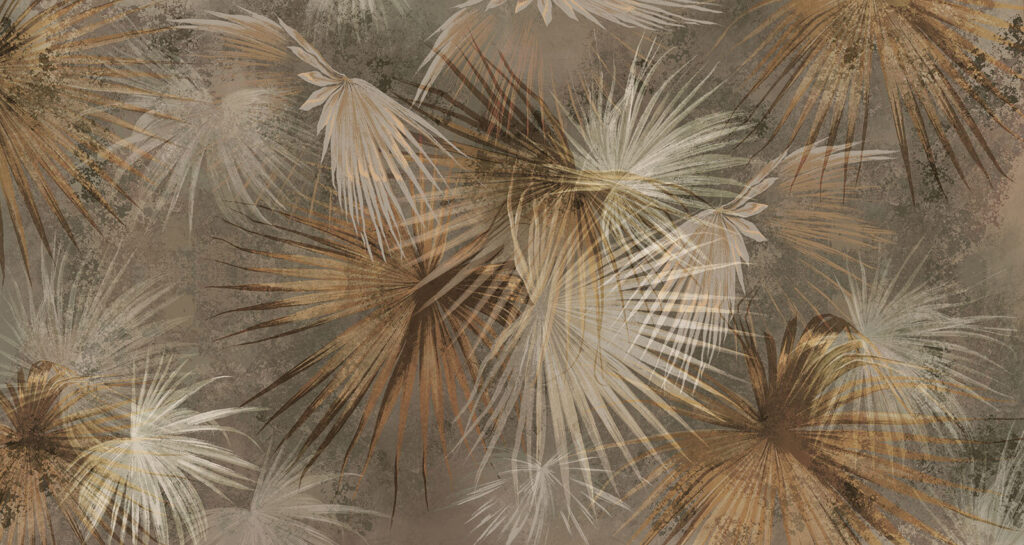 Tropical leaves in earthy tones. Tropical leaves in earthy tones.
