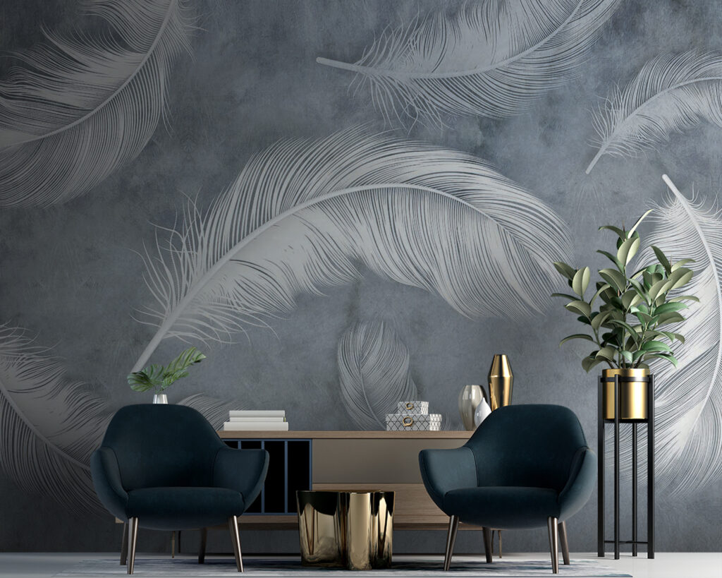 Group of white feathers