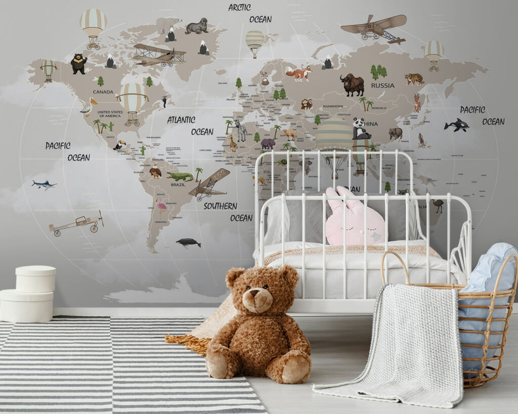 Map of the world with animals u93386pir163 1024x819 - Map of the world with animals - tegory