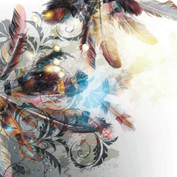 Colorful feathers and intricate patterns. u93275p 600x600 - Colorful feathers and intricate patterns. - tegory