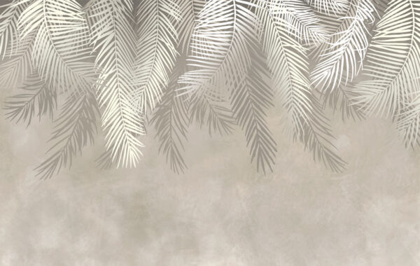 White leaves on a gray background White leaves on a gray background