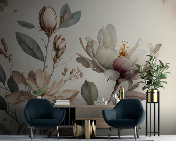 Elegant magnolia blooms in soft hues. Elegant magnolia blooms in soft hues.