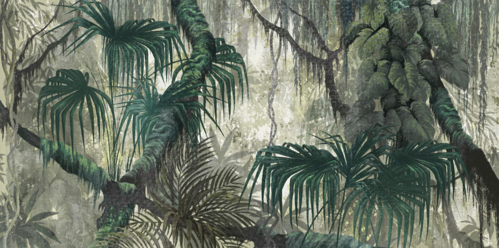 Painting of a forest Painting of a forest