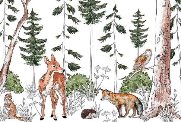 Group of animals in a forest u78692p 600x403 - Group of animals in a forest - tegory