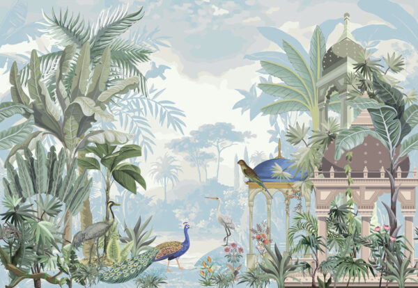 Mural of birds and plants u78645p 600x414 - Mural of birds and plants - tegory