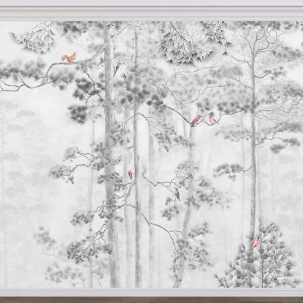 Group of birds on trees Group of birds on trees