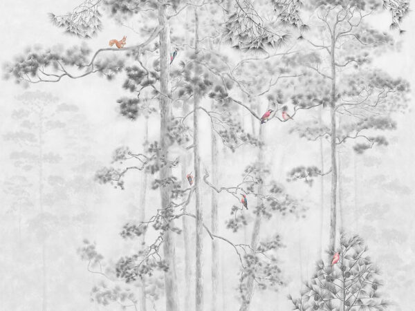 Group of birds on trees Group of birds on trees