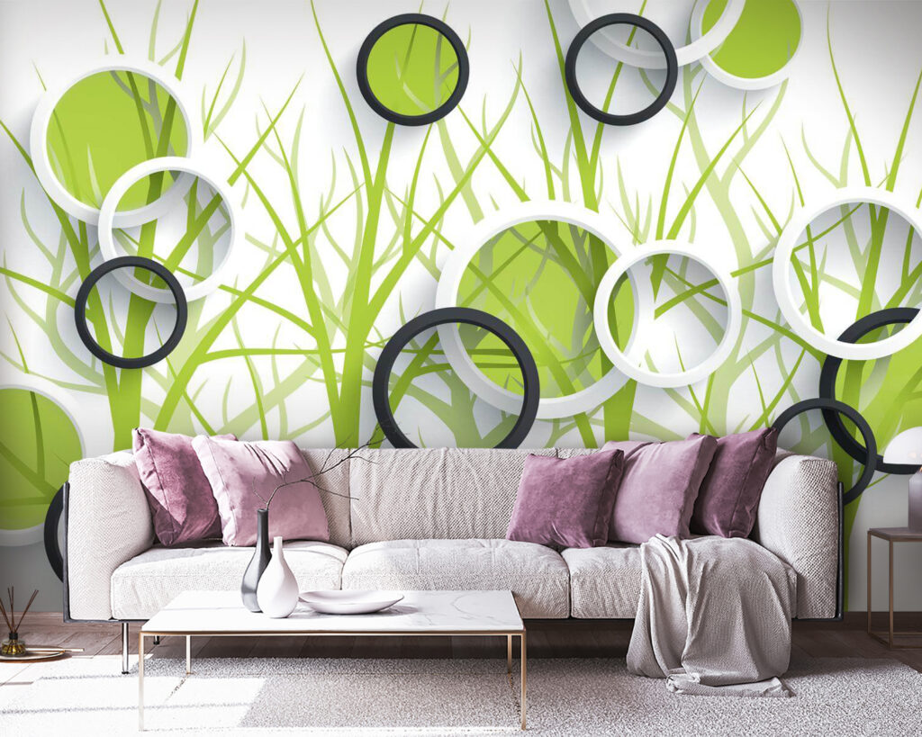 Wallpaper with circles and trees u78082pig38 1024x819 - Wallpaper with circles and trees - tegory