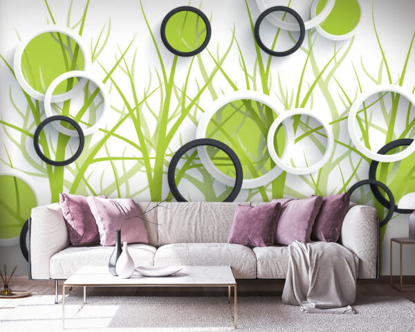 Wallpaper with circles and trees u78082pig38 600x480 - Wallpaper with circles and trees - tegory