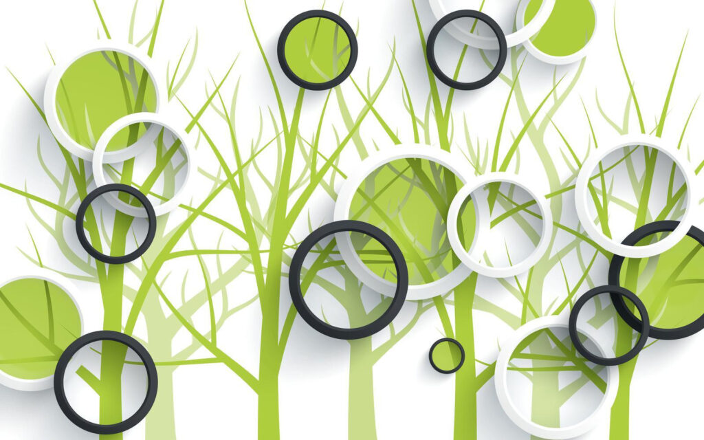Wallpaper with circles and trees u78082p 1024x640 - Wallpaper with circles and trees - tegory
