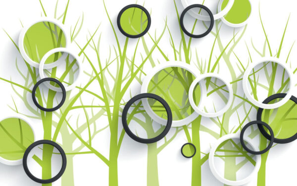 Wallpaper with circles and trees u78082p 600x375 - Wallpaper with circles and trees - tegory