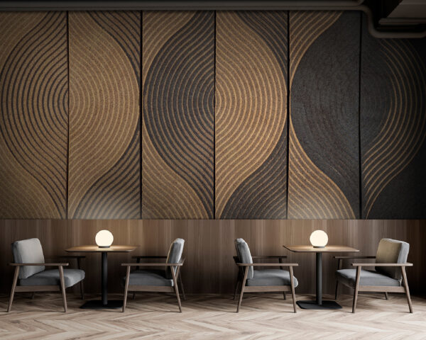 Flowing lines in earthy tones Flowing lines in earthy tones