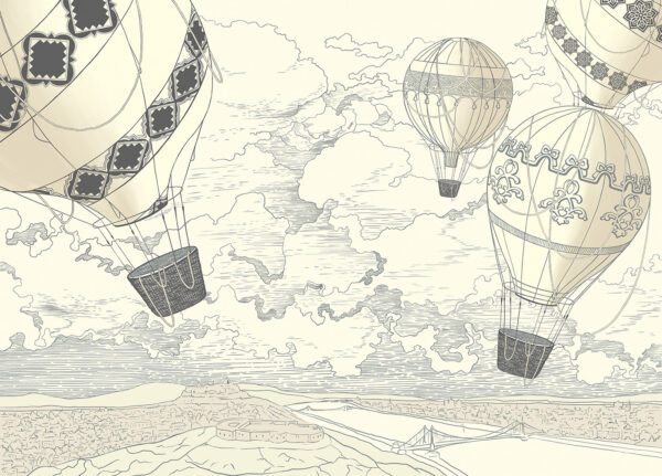 Group of hot air balloons in the sky Group of hot air balloons in the sky