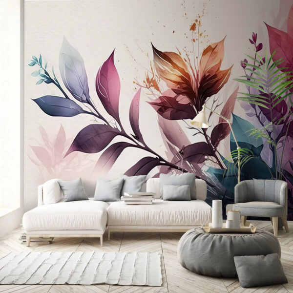 Vibrant foliage in soft pastel hues. Vibrant foliage in soft pastel hues.