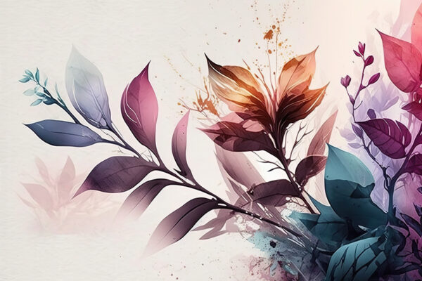 Vibrant foliage in soft pastel hues. Vibrant foliage in soft pastel hues.
