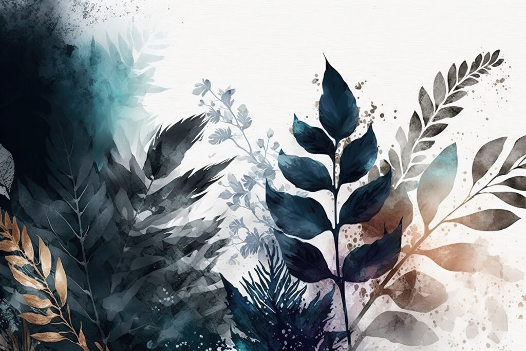 Elegant botanical abstract design. Elegant botanical abstract design.