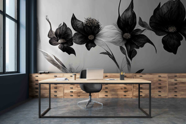 Black and white flower u75416piw1m 600x400 - Black and white flower - tegory