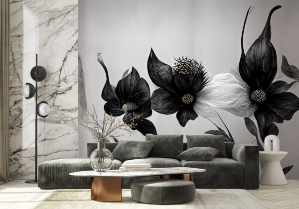 Black and white flower u75416pig1 600x420 - Black and white flower - tegory