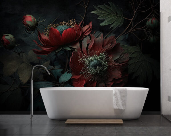 Dark blooms in a moody setting. Dark blooms in a moody setting.