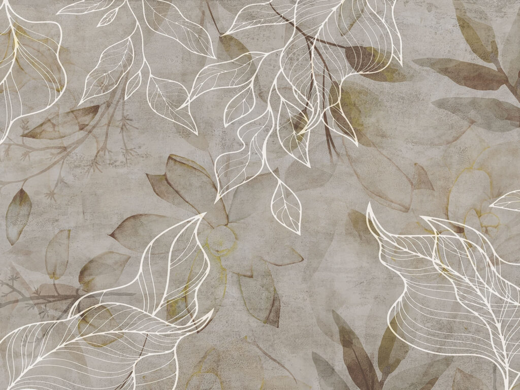 Elegant leaves on a textured background. Elegant leaves on a textured background.