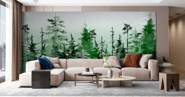 Group of trees in a forest Group of trees in a forest