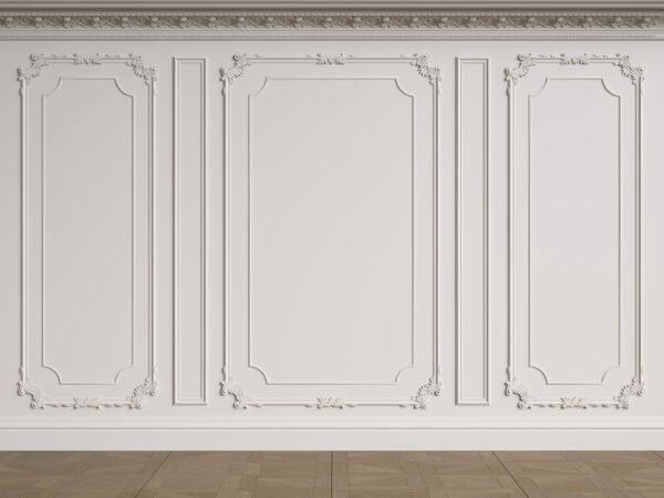 White wall with molding White wall with molding