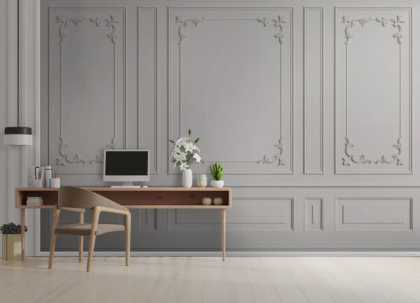 White wall with molding u72615piw2 600x433 - White wall with molding - tegory