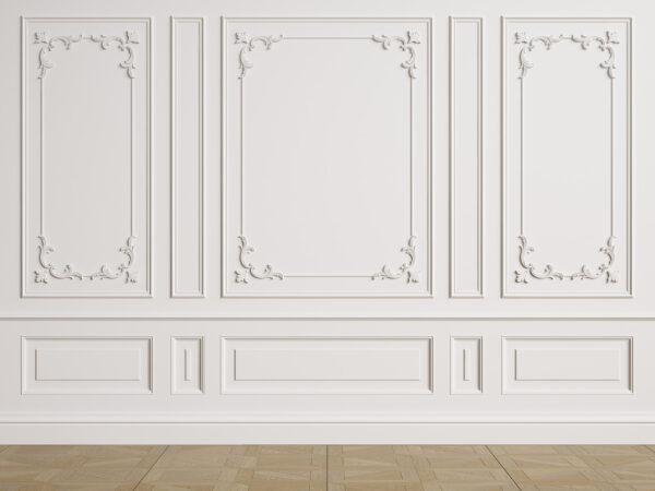 White wall with molding u72615p 600x450 - White wall with molding - tegory