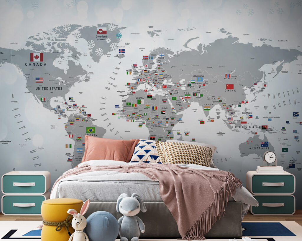 Map of the world with flags u72599pir170 1024x819 - Map of the world with flags
