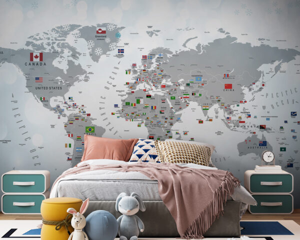 Map of the world with flags u72599pir170 600x480 - Map of the world with flags