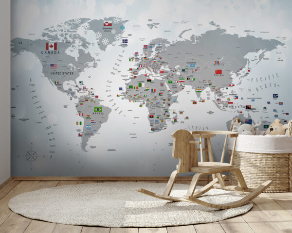 Map of the world with flags u72599pir164 600x480 - Map of the world with flags