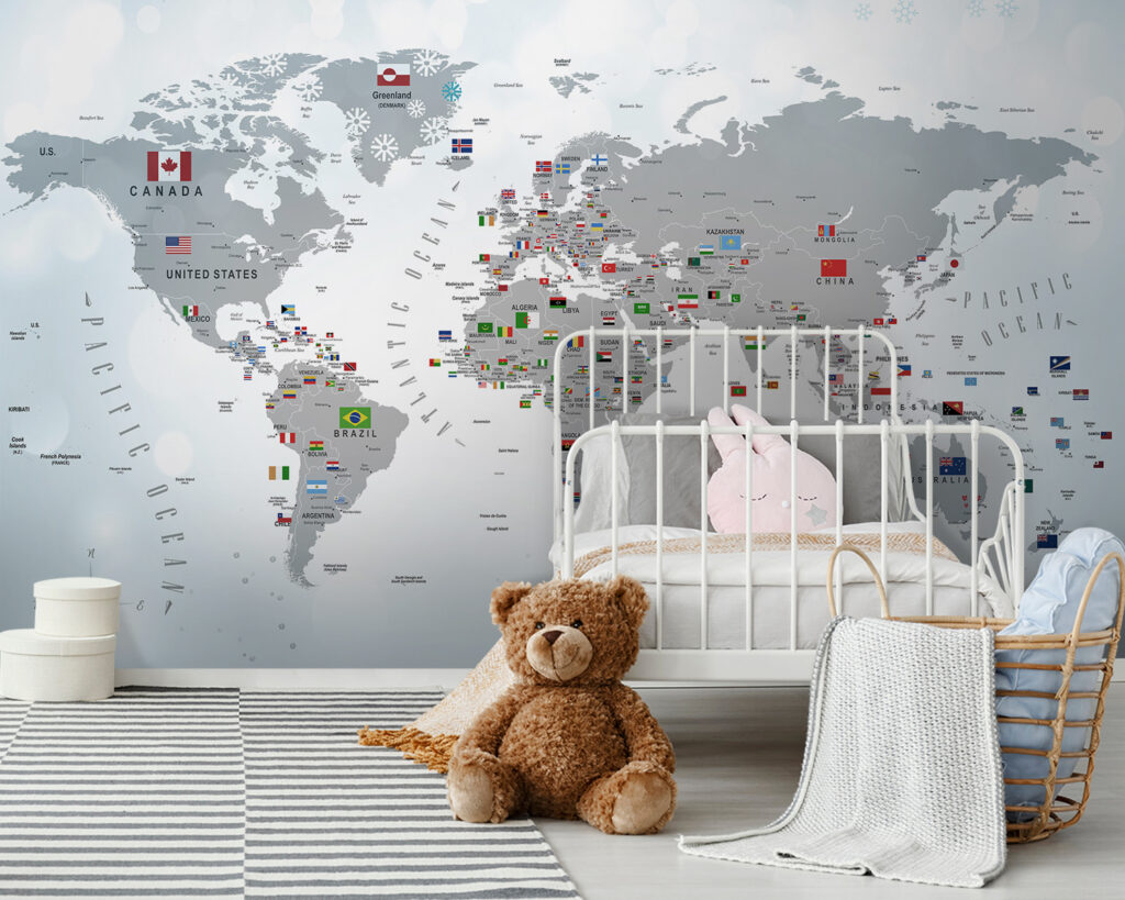 Map of the world with flags u72599pir163 1024x819 - Map of the world with flags
