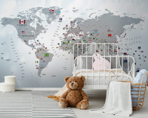 Map of the world with flags u72599pir163 600x480 - Map of the world with flags