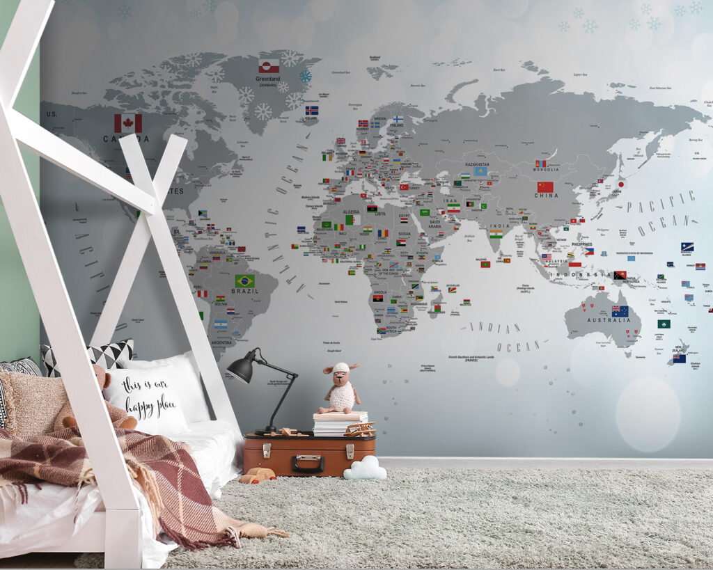 Map of the world with flags u72599pir151 1024x819 - Map of the world with flags